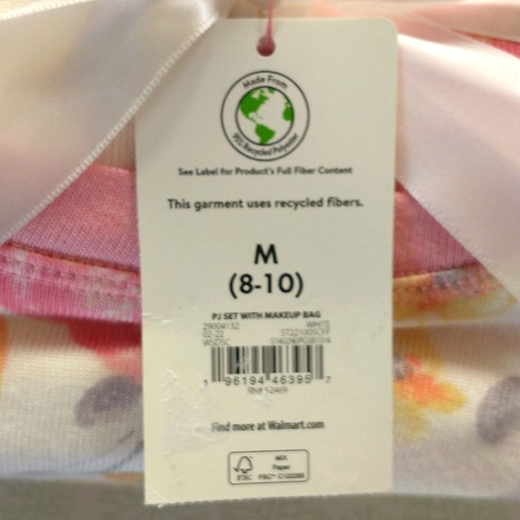 M 8/10  NWT Secret treasures three-piece pajama set with cosmetic bag Ladies - Picture 3 of 6